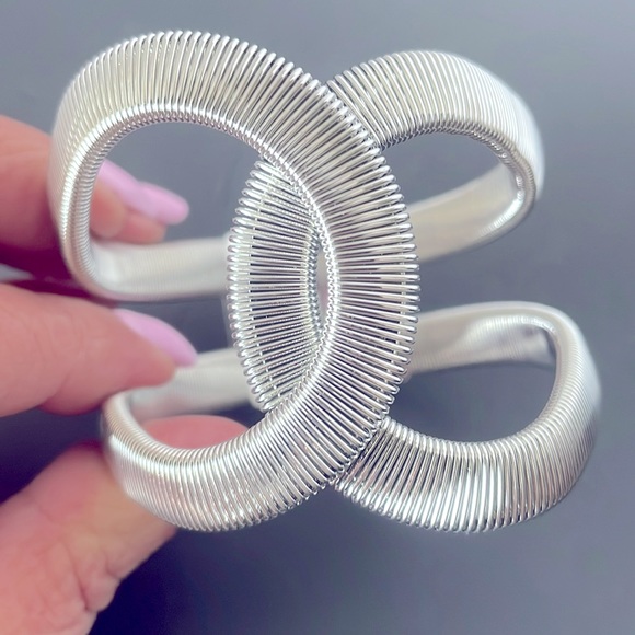 Silver Cuff  Bracelet Adjustable. - Picture 6 of 8